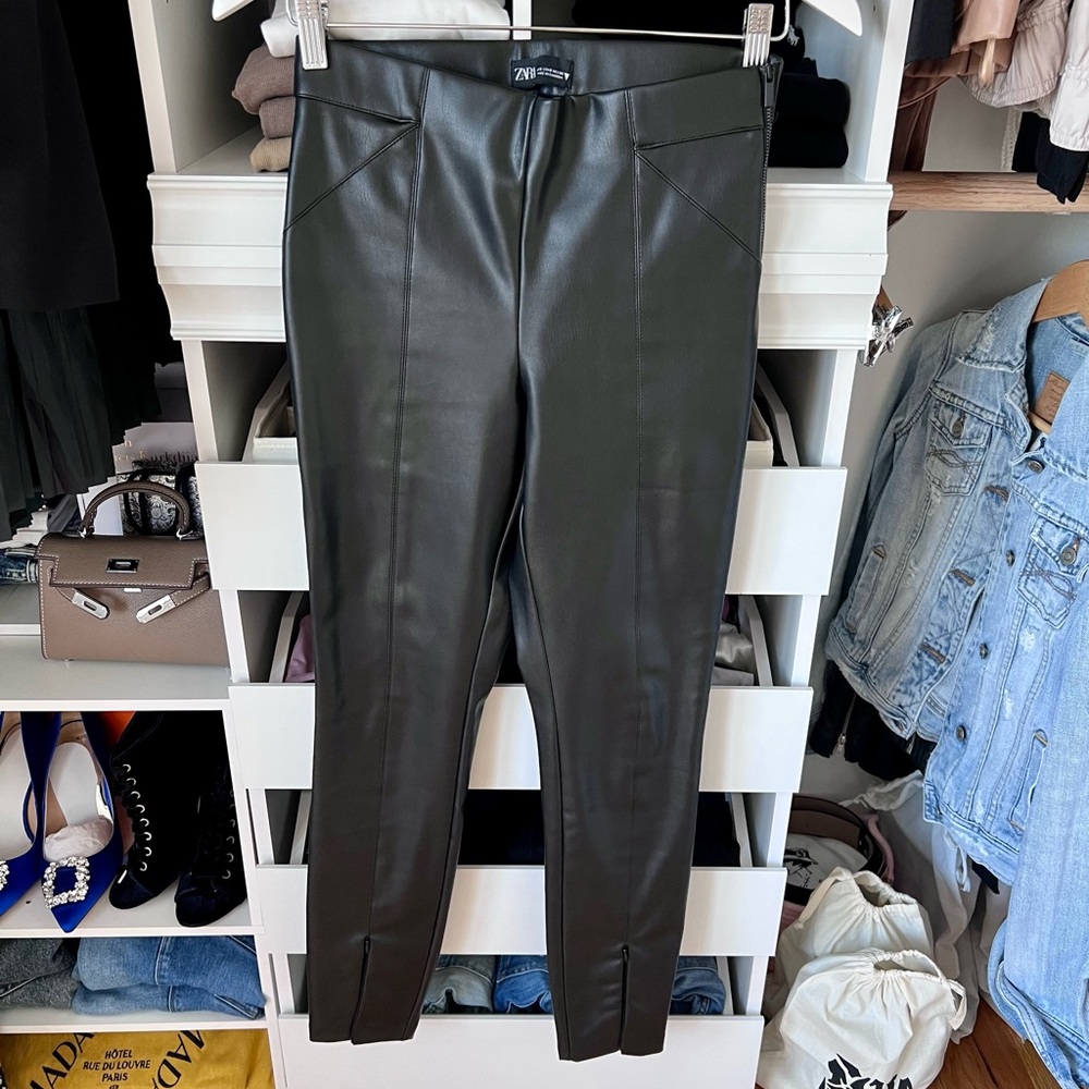 Zara Vegan leather skinny pants S
